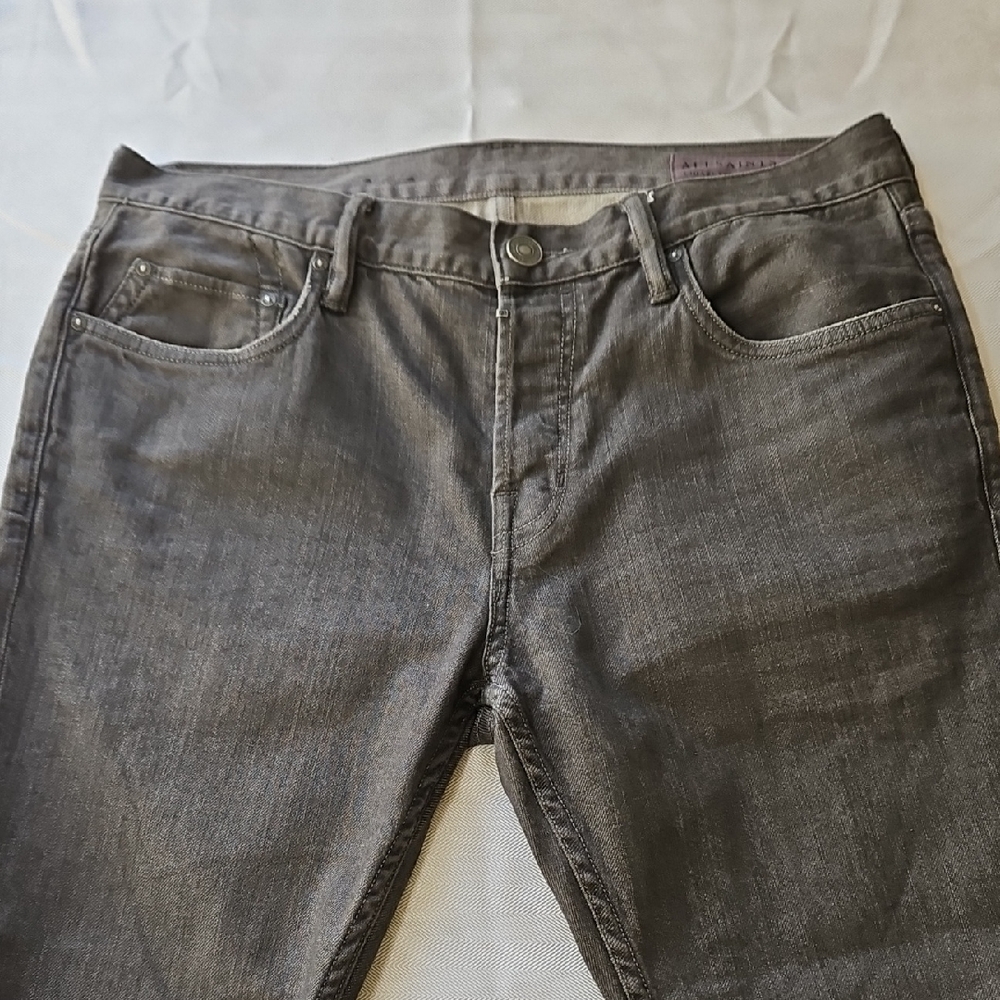 All Saints Charcoal Denim Pants Size 32‎
